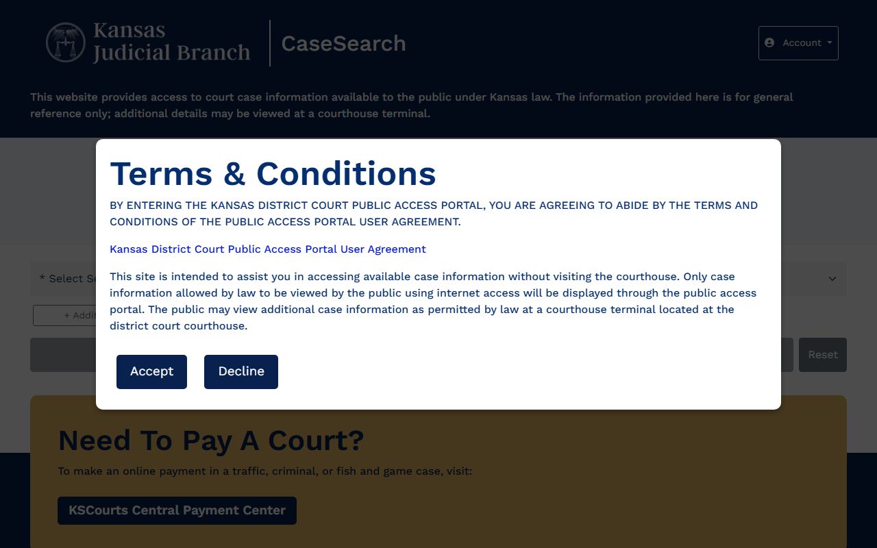 Stanton County court records after jail arrest Kansas case search portal